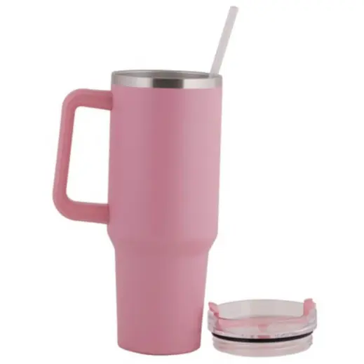 1200ml Hardy Travel Tumbler Pink Open Image